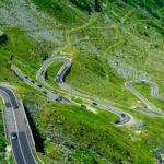 Serpentines on the Transfagarasan road in the Fagaras mountains